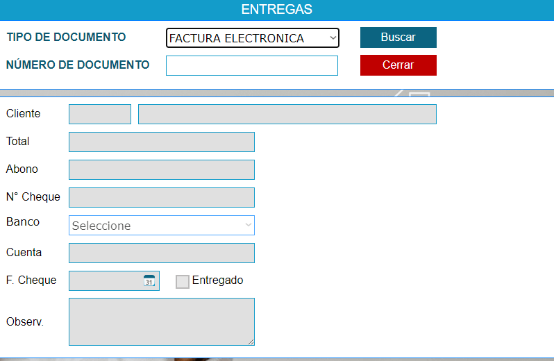 Entregas Notas de Venta Gestpyme
