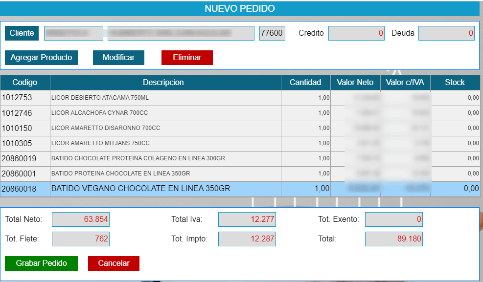 Pedidos Notas de Venta Gestpyme
